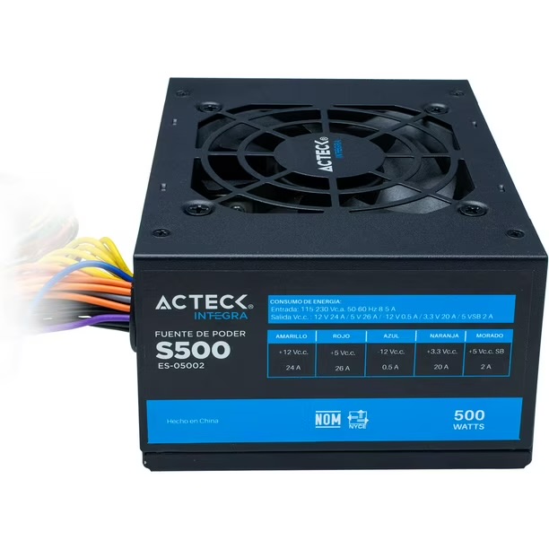 Fuente de poder Acteck Integra S500 de 500W