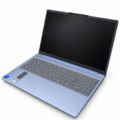 Lenovo IdeaPad Slim 3i abierta en vista de tres cuartos sobre fondo blanco